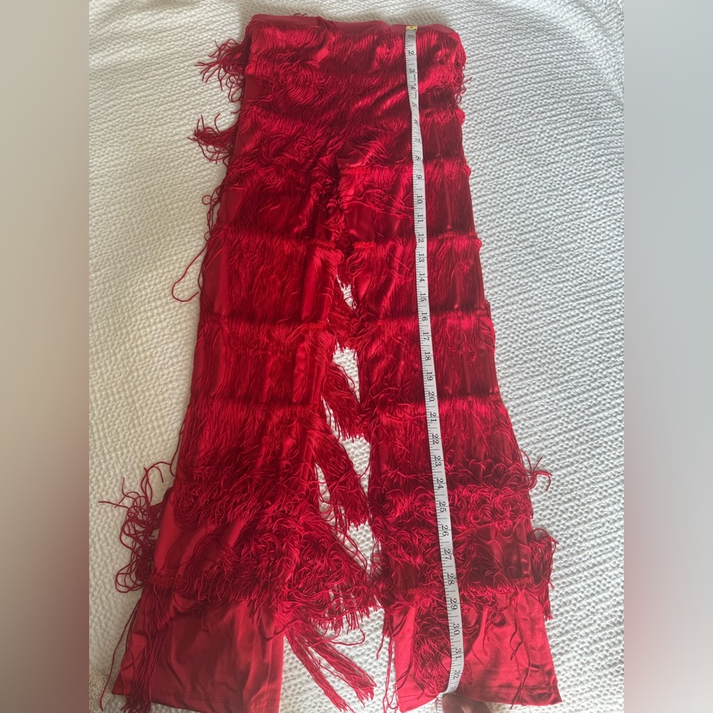 Weissman Red Fringe Latin Dance Set (Child Medium) - Picture 4 of 7